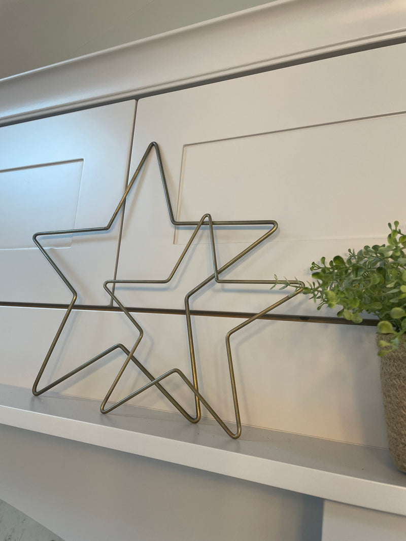 Brass bronze gold metal star 3 sizes