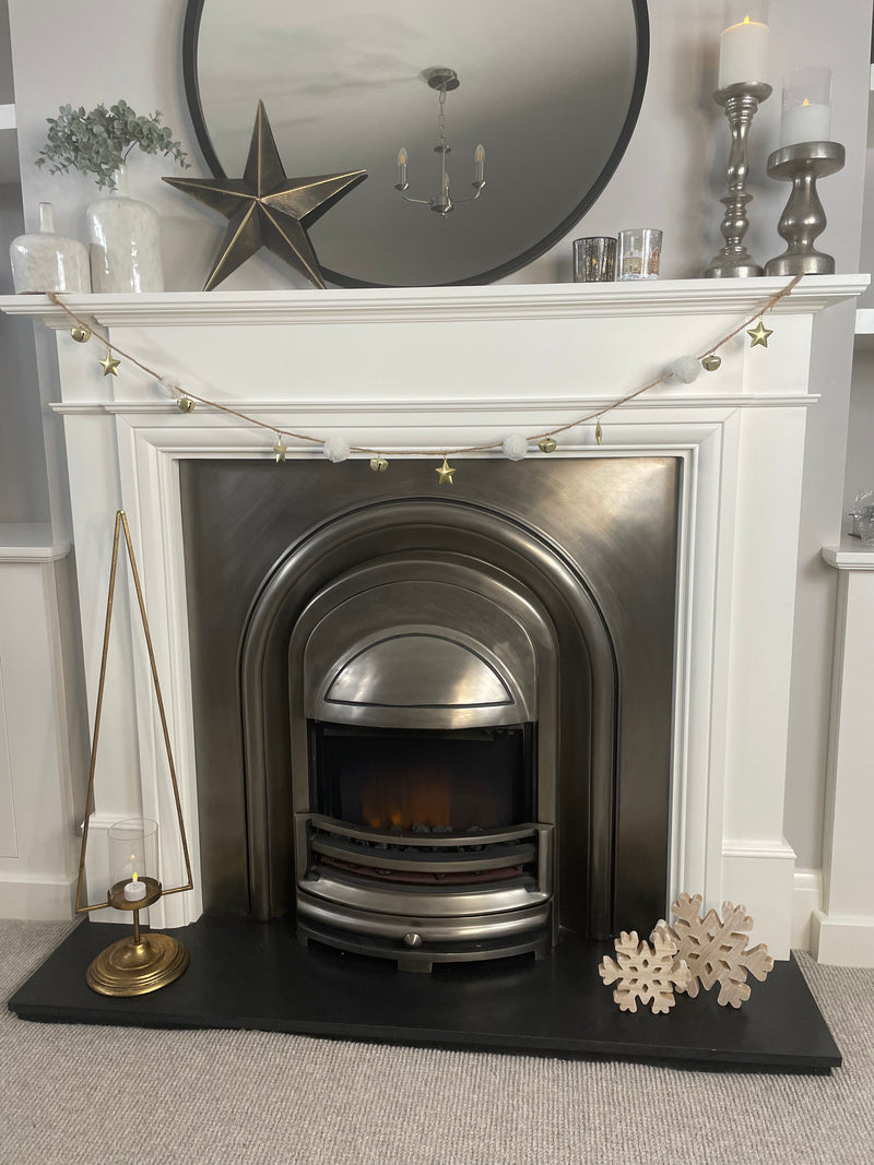 Tall simple gold metal tree candle holder 2 sizes