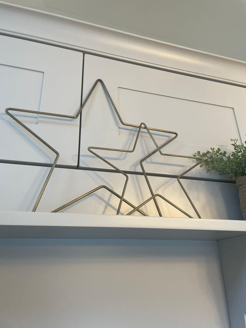 Brass bronze gold metal star 3 sizes