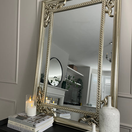 Fremont champagne silver decorative mirror 120x80