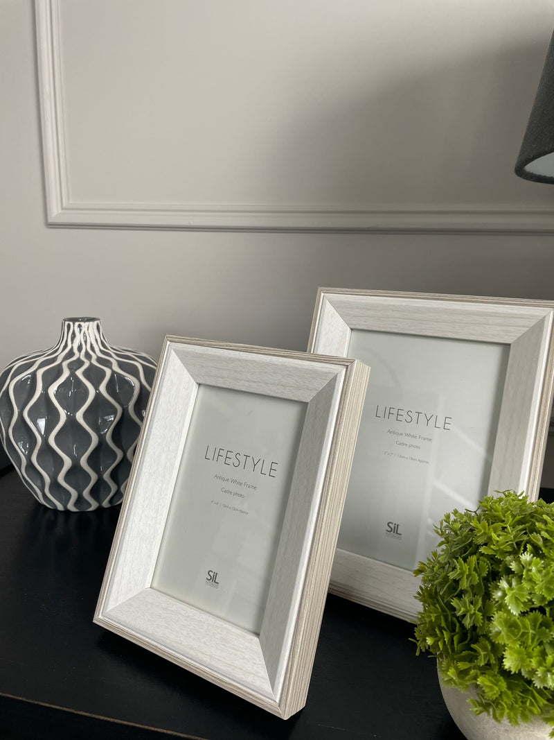 Chunky White Wash Photo Frame, 3 sizes