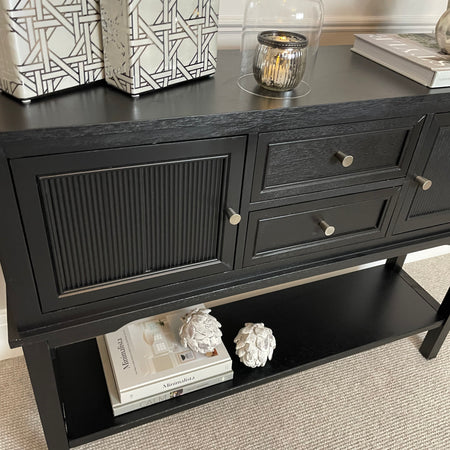 Lindon black 2 drawer 2 door sideboard