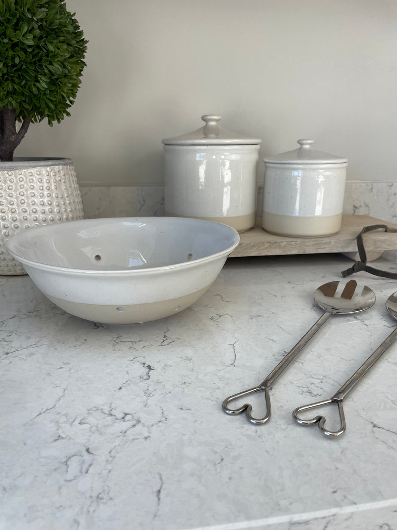 Two Tone Ceramic Kitchen Colander