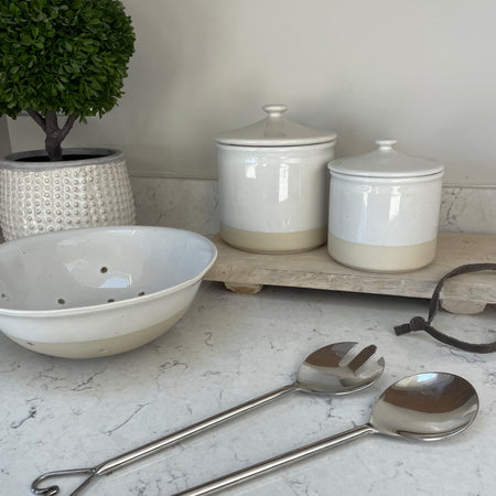 Two Tone Ceramic Kitchen Colander