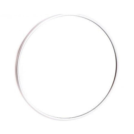 Silver round simple rim mirror 50cm