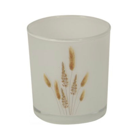 Small pampas grass candle holder