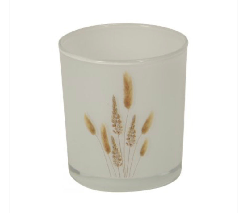 Small pampas grass candle holder