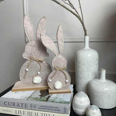 Easter Medium felt bunny rabbit on stand