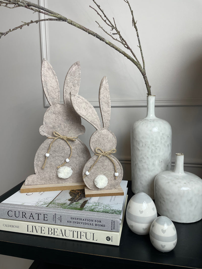 Easter Medium felt bunny rabbit on stand