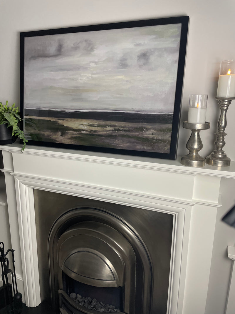 Cloudy scene landscape abstract framed picture