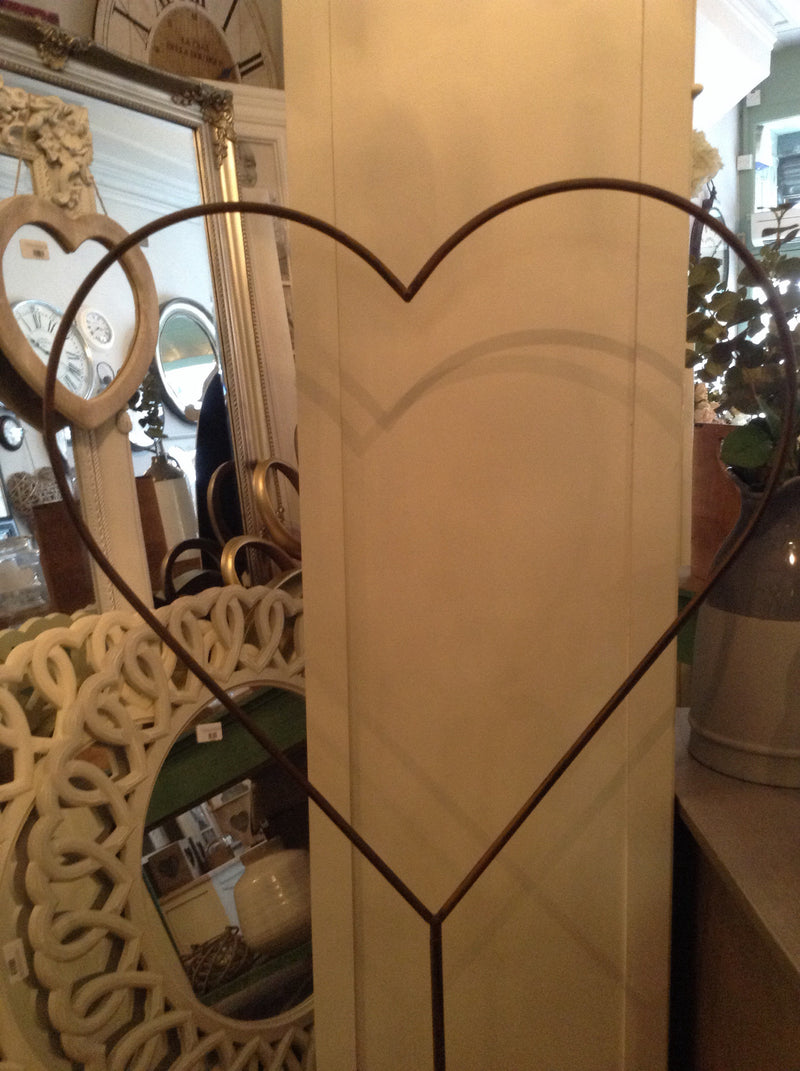 Large Metal Garden Heart Stake 135cm Tall