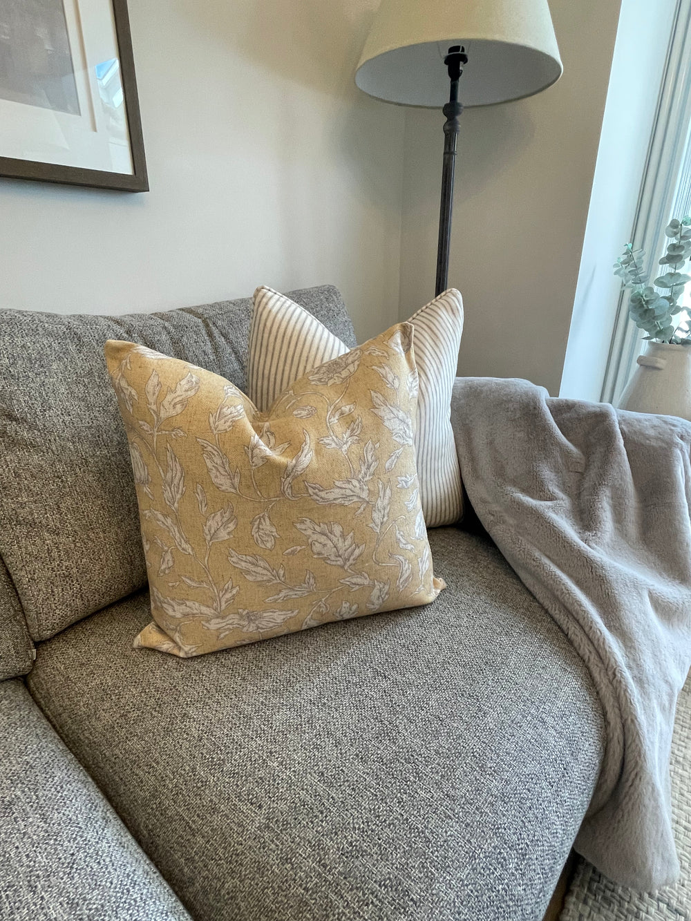 Ambleside Mustard Feather Filled Cushion Abode