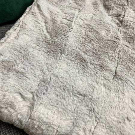 Large Pale grey taupe Empress fur throw