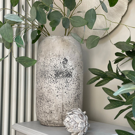 Large tall stone effect vase