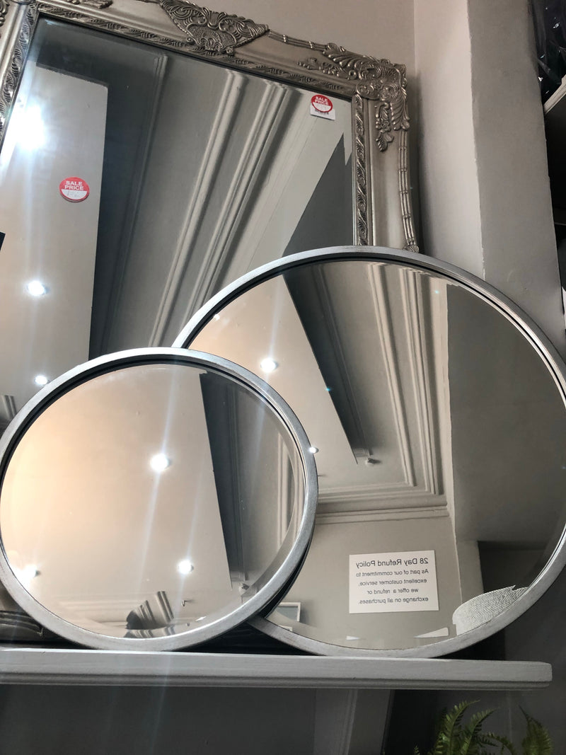 Round Simple champagne Silver mirror 80cm & 60cm