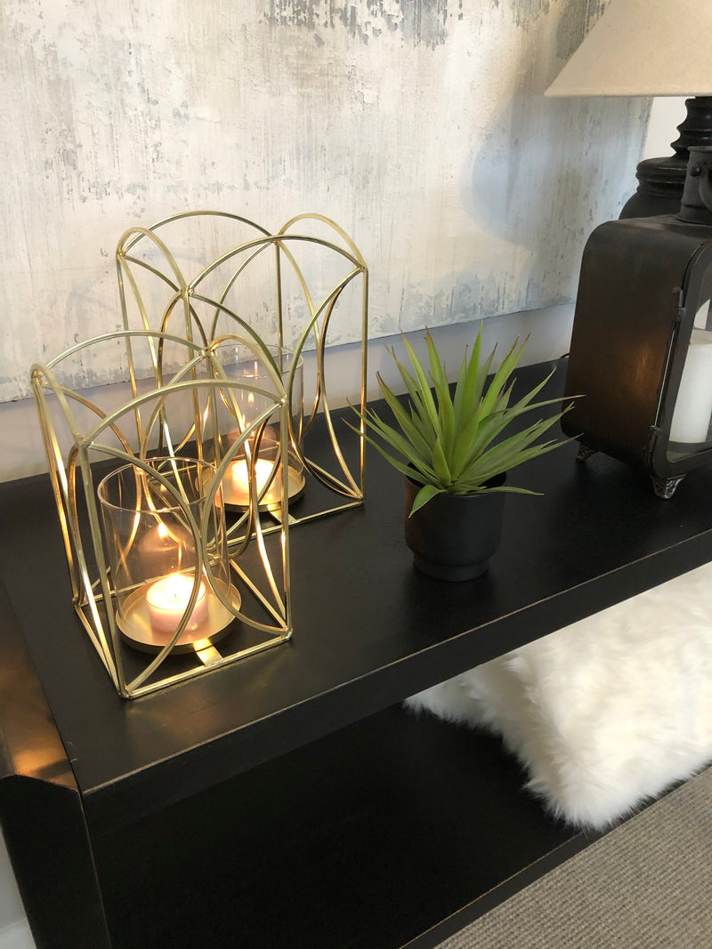 Store seconds Gold Metal Lantern medium