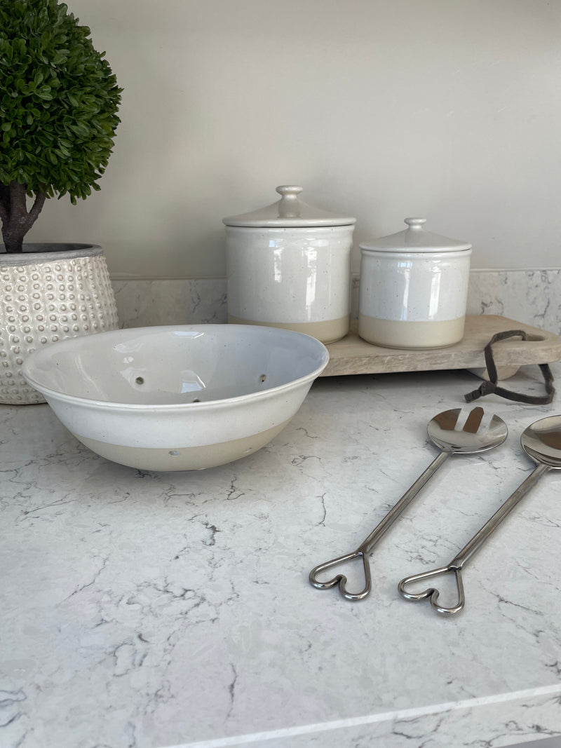 Two Tone Ceramic Kitchen Colander