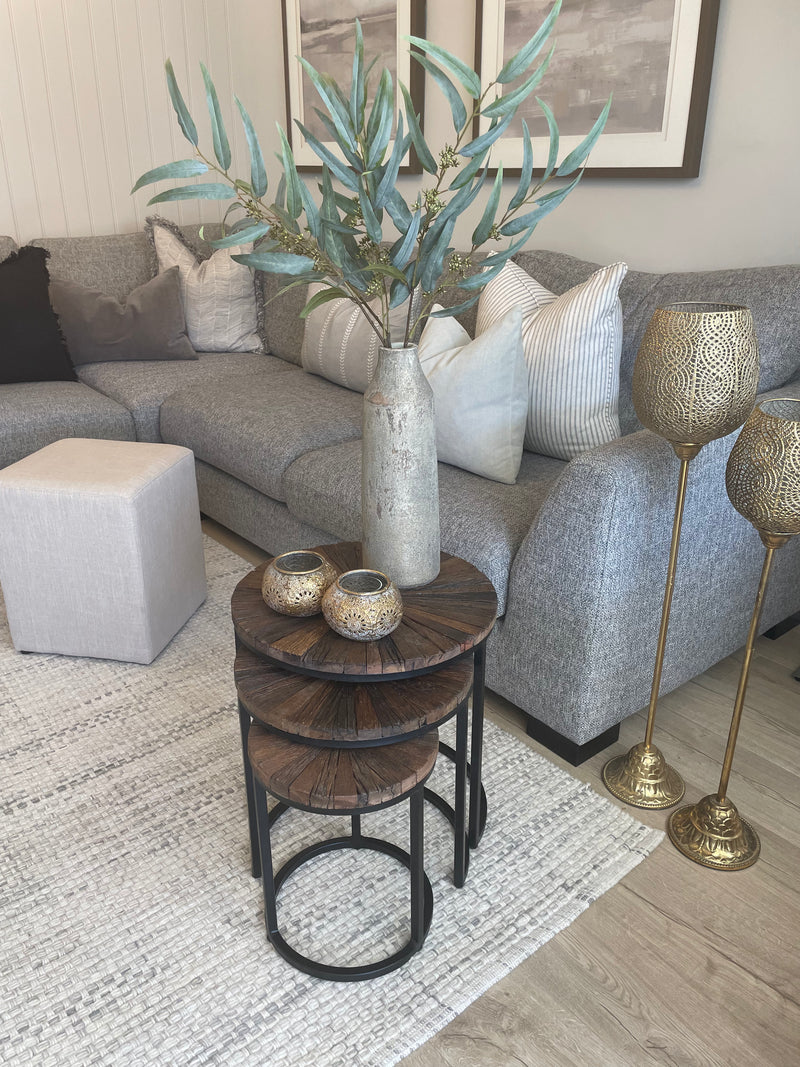 Green Willow seeded eucalyptus spray stem