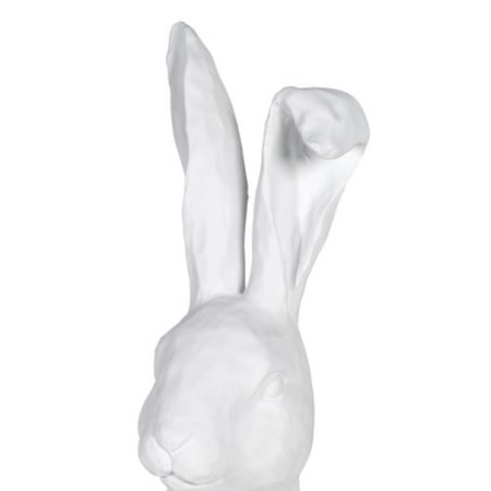 White Ear Flop Rabbit Head