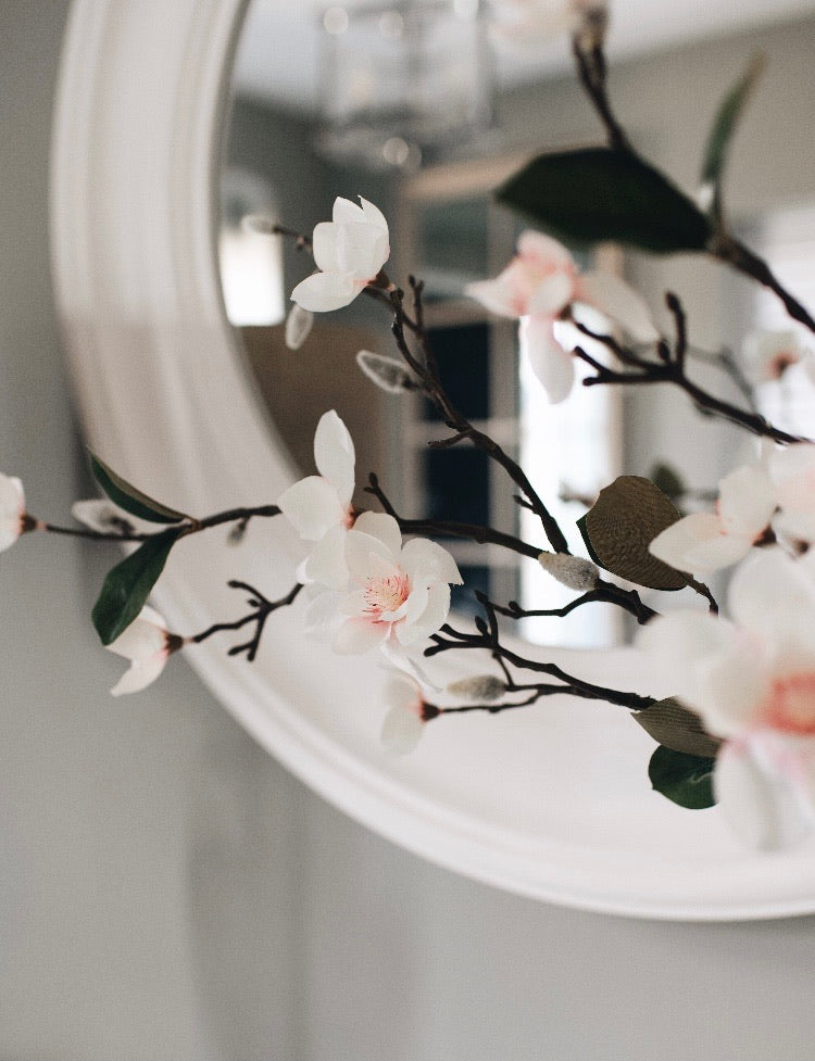 White Blush Magnolia stem