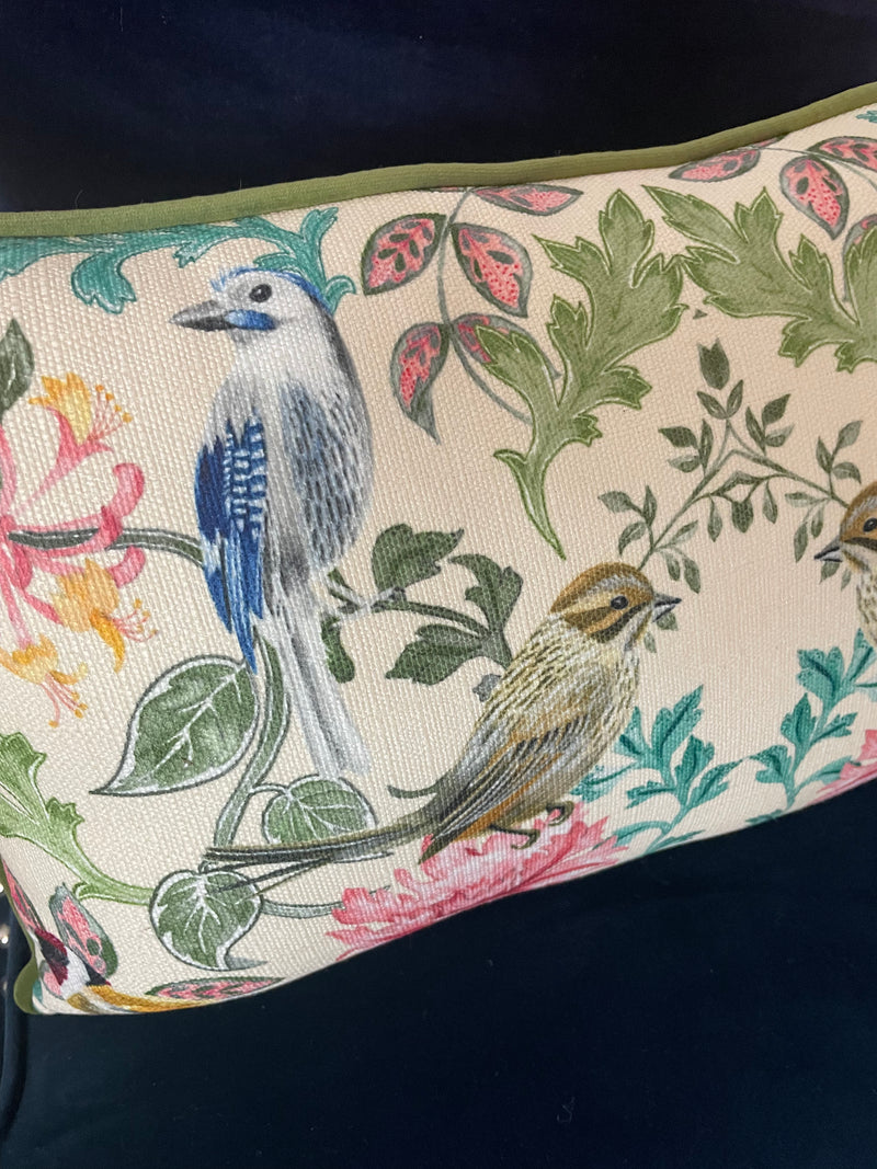 Heritage birds vintage cushion