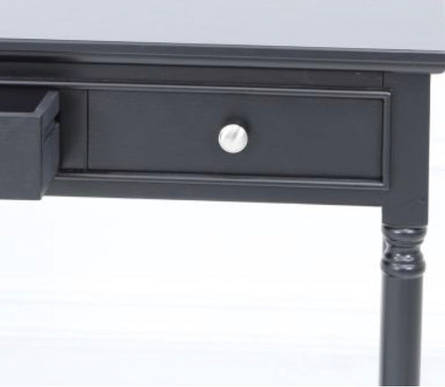 Black slim console table