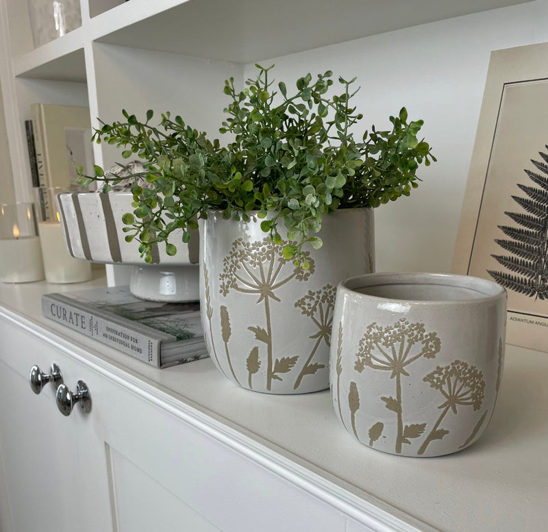 Cows parsley neural plant pot 2 sizes