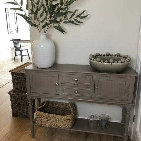 Store Seconds Taupe console with drawer and cupboard
