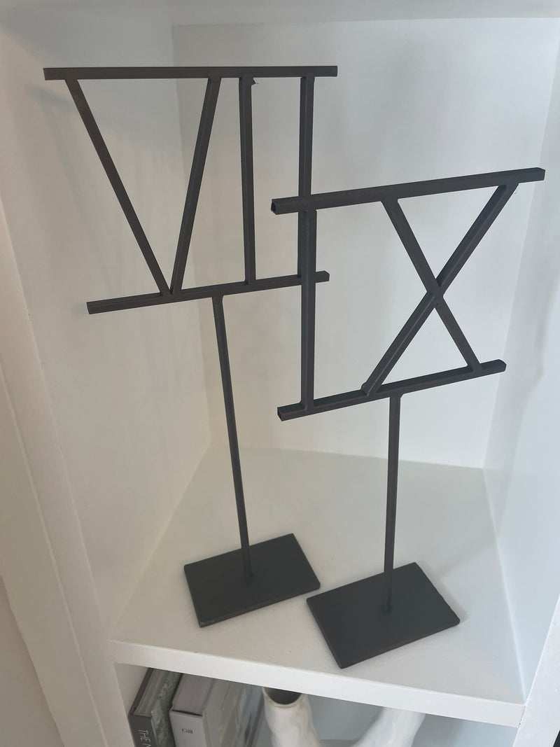 Set of two metal sculptures VII XI