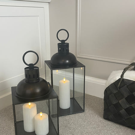 Rustic metal lantern