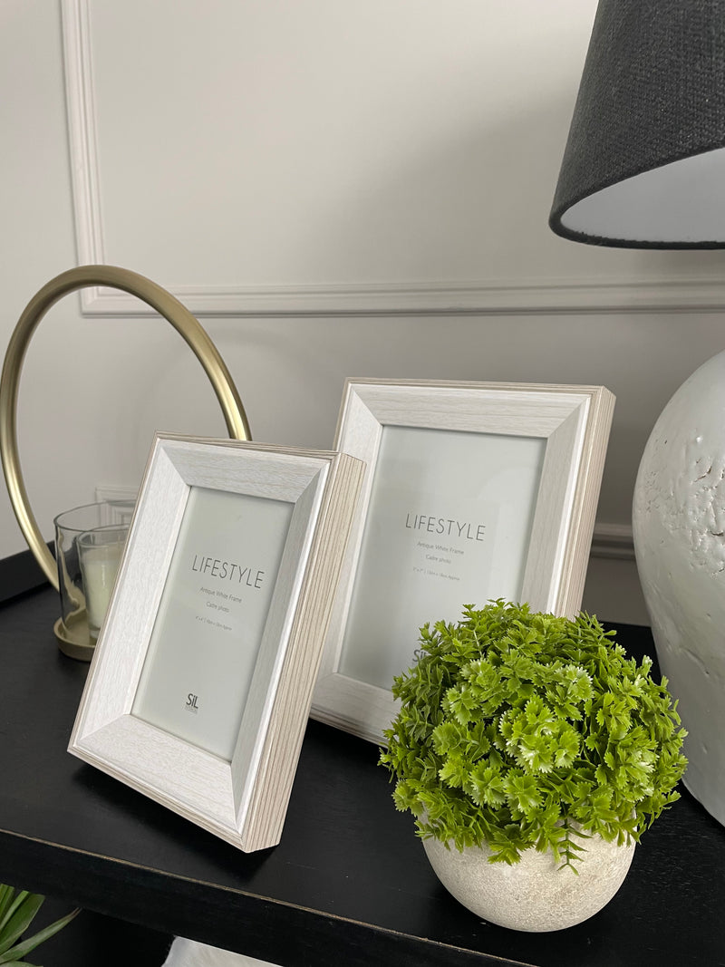 Chunky White Wash Photo Frame, 3 sizes