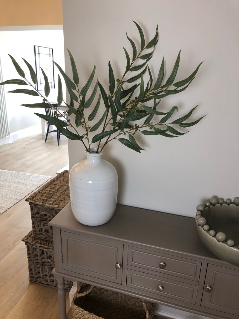 Green Willow seeded eucalyptus spray stem