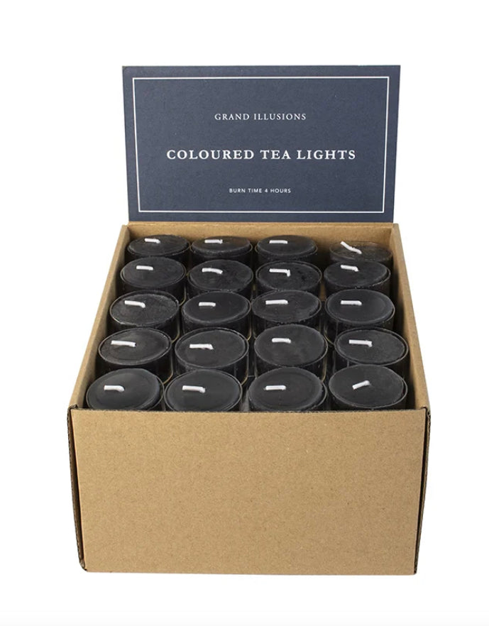 Dark grey rustic tealight individual