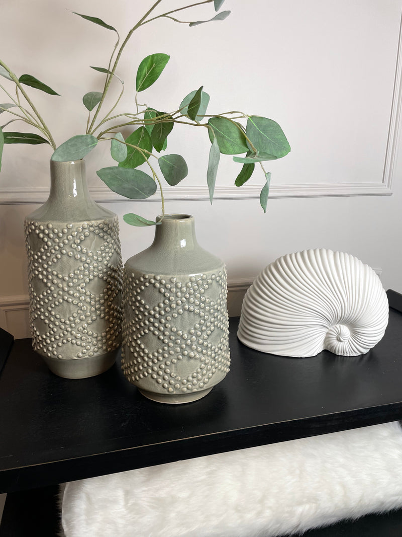 White Sea snail shell ornament