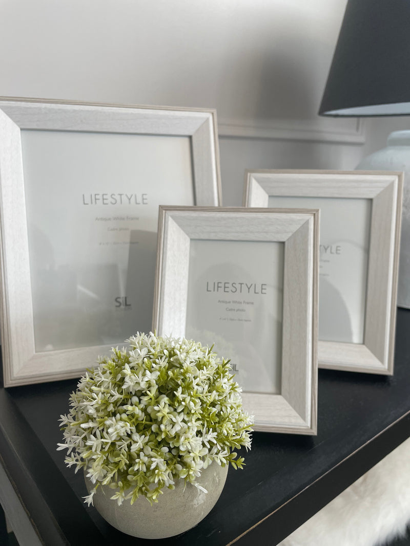 Chunky White Wash Photo Frame, 3 sizes