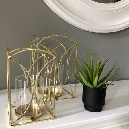 Store seconds Gold Metal Lantern medium