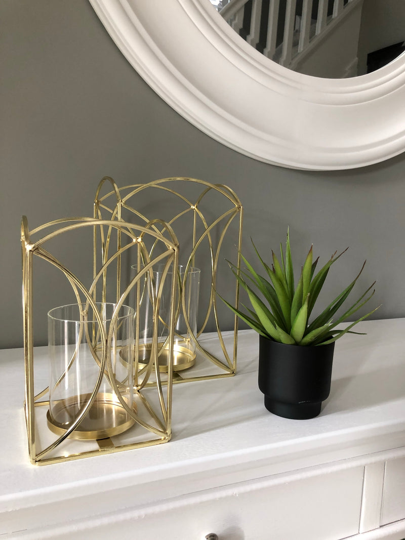 Store seconds Gold Metal Lantern medium