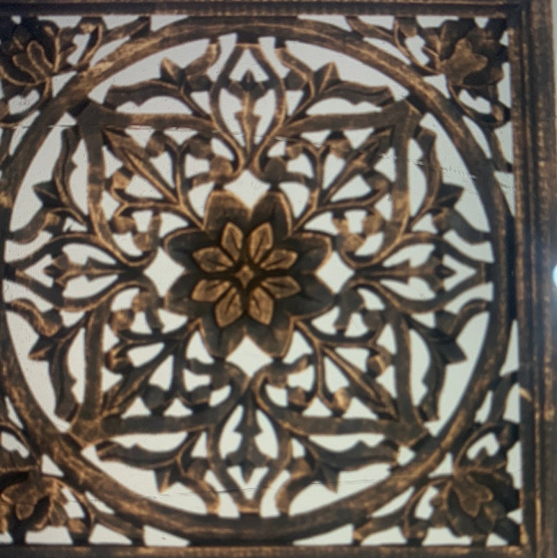 Black & Gold bronze Carved Wall Art