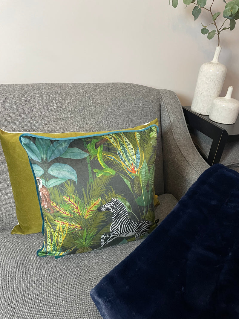 Navy ribbed faux fur Empress throw