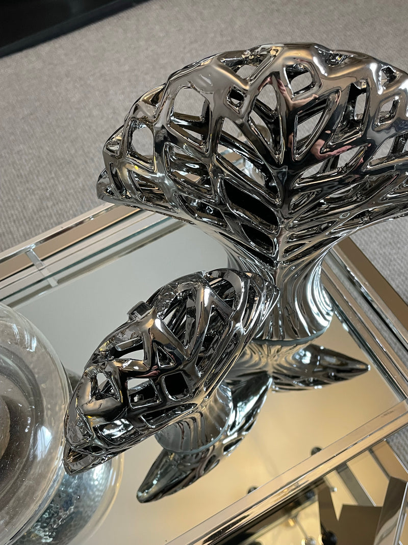 Tree of life shaped silver ornament