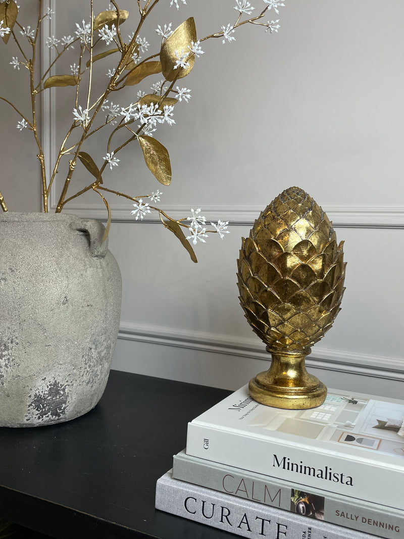 Gold Artichoke with lid