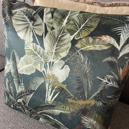 Kibale green tropical cushion