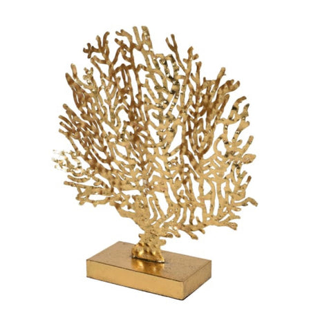 Gold coral decoration on stand