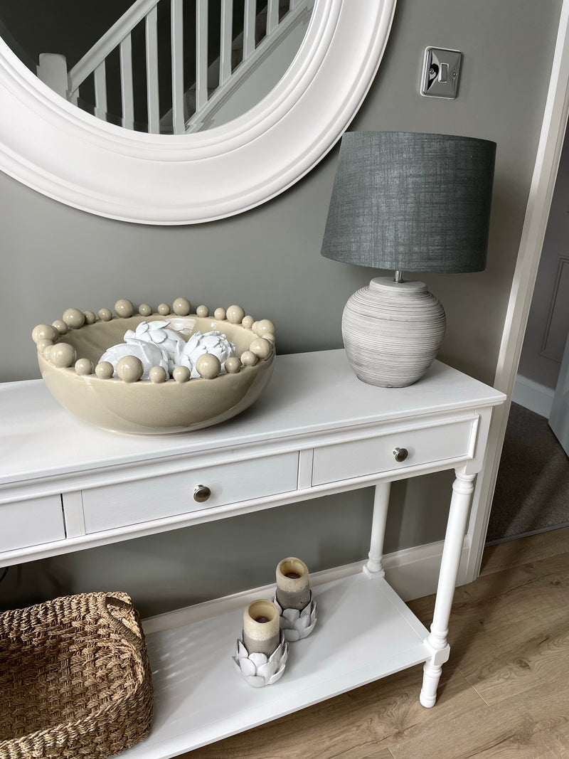 Cream Ceramic Bobble Bowl