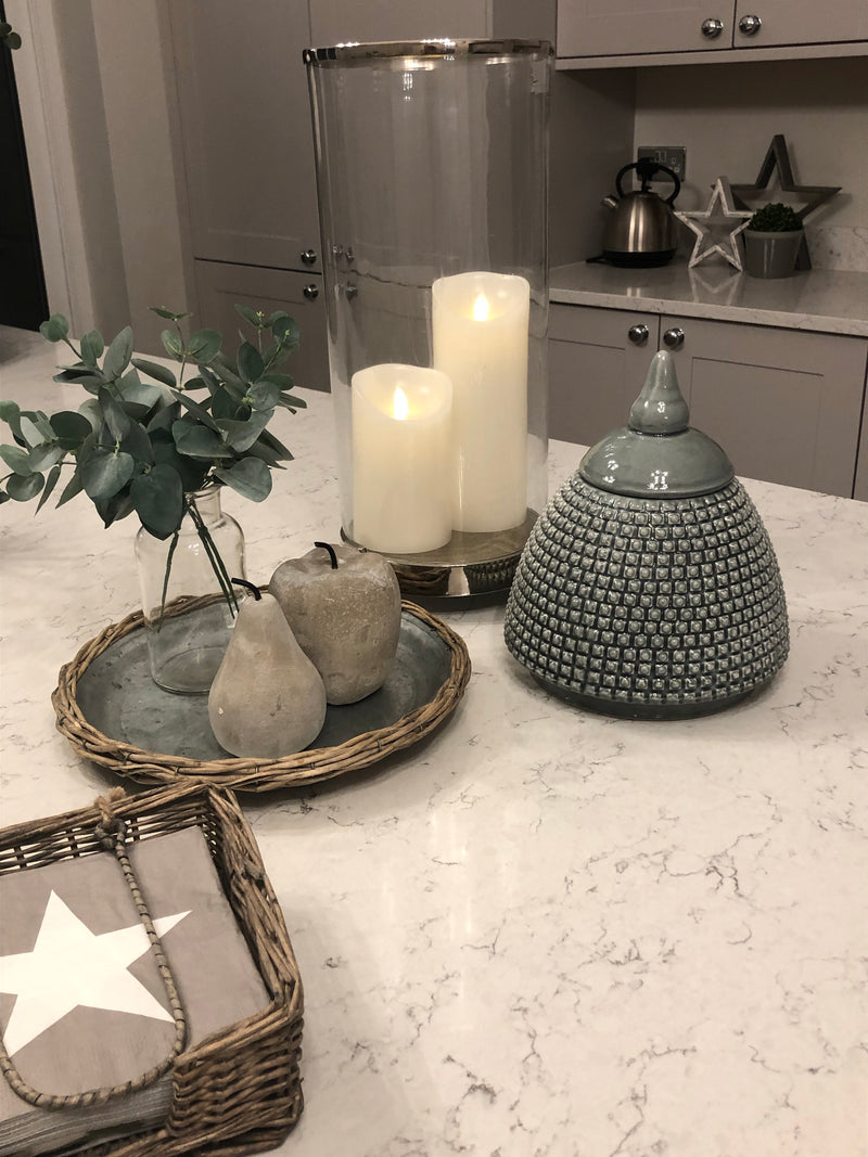 Cement stone Apple and Pear set
