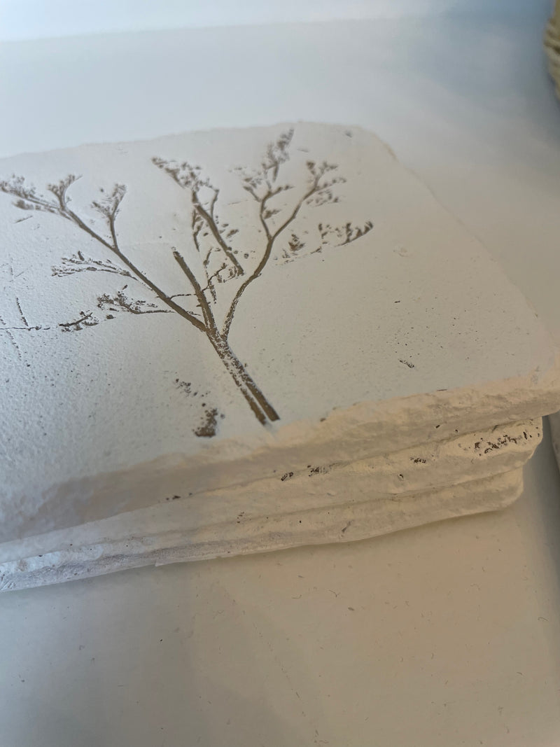 Set of 4 Flower Imprint Coaster