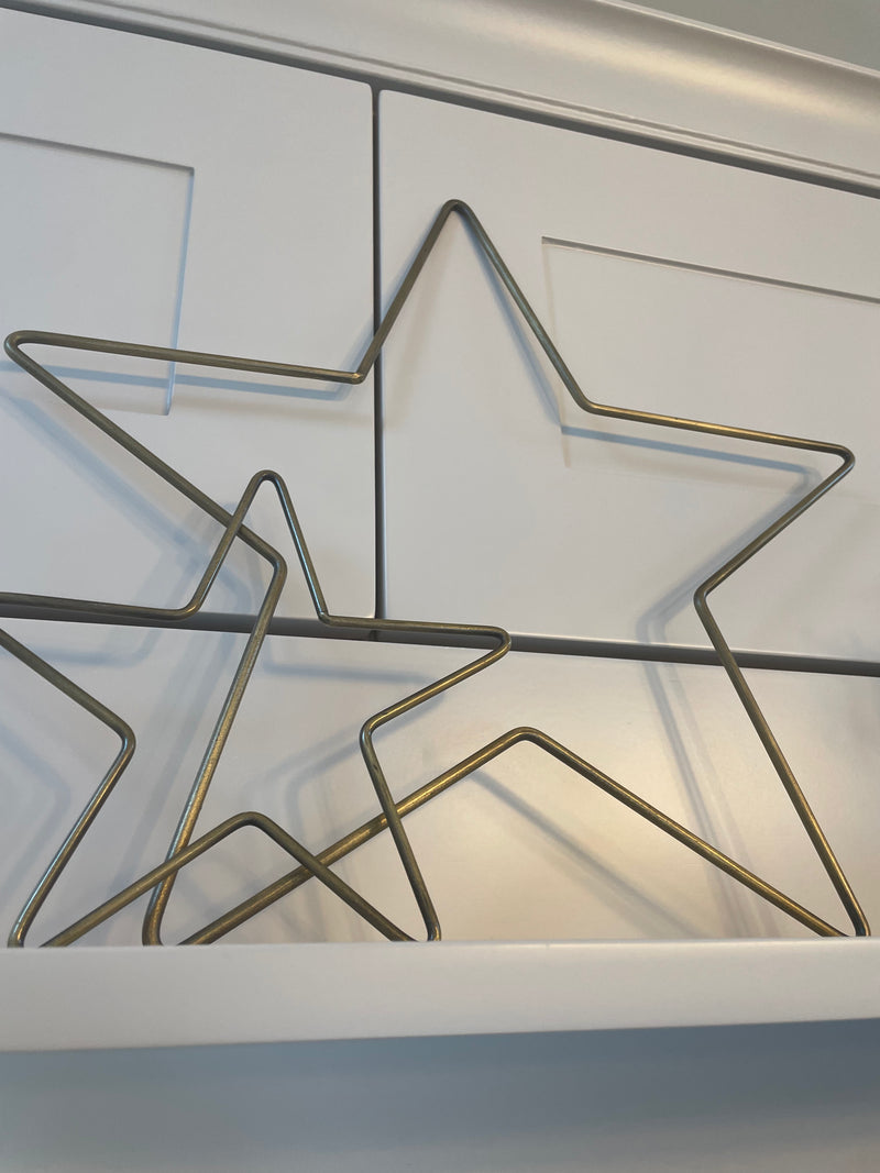 Brass bronze gold metal star 3 sizes