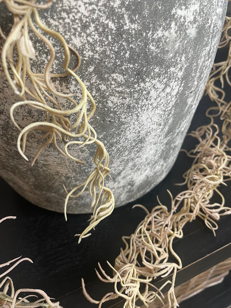 Faux Beige Spanish Moss Spray