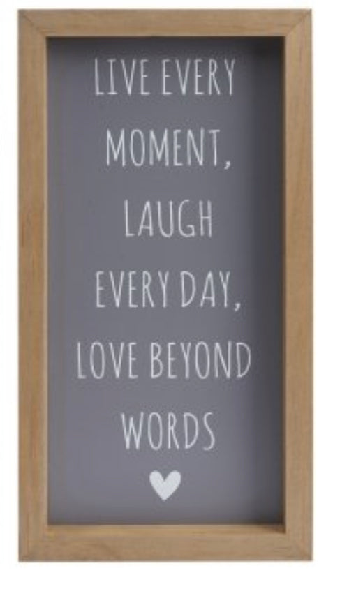 Love beyond words wooden sign