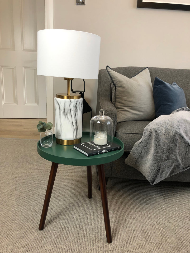 Green round on sale side table